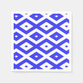 Serviette En Papier Motif en diamant bleu et blanc (Devant)