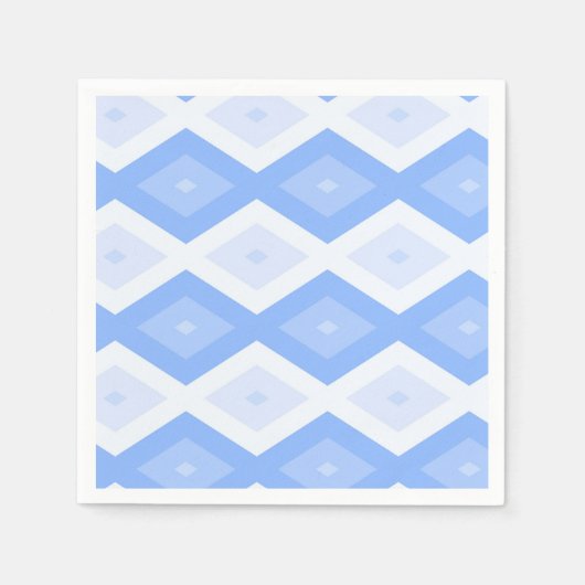 Serviette En Papier Motif en diamant bleu pâle (Devant)