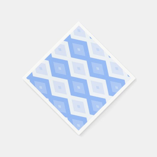 Serviette En Papier Motif en diamant bleu pâle (Coin)