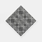 Serviette En Papier Motif en diamant géométrique noir et blanc (Coin)
