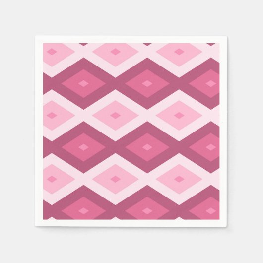 Serviette En Papier Motif en diamant rose (Devant)