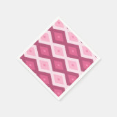 Serviette En Papier Motif en diamant rose (Coin)