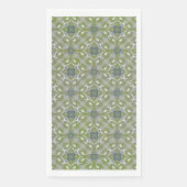 Serviette En Papier Motif en fibre métallique gris argenté vert (Devant)