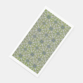 Serviette En Papier Motif en fibre métallique gris argenté vert (Coin)