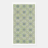 Serviette En Papier Motif en fibre métallique gris argenté vert (Devant)