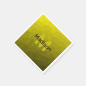 Serviette En Papier Motif en maille géométrique gris foncé jaune (Coin)