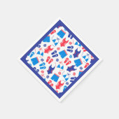 Serviette En Papier Motif en maillot de bain blanc rouge (Coin)