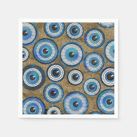 Serviette En Papier Motif en mosaïque de l'oeil maléfique (Devant)