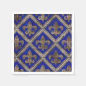 Serviette En Papier Motif en mosaïque Fleur-de-lis (Devant)