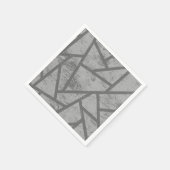 Serviette En Papier Motif en mosaïque gris (Coin)