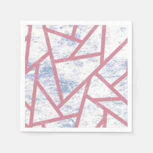 Serviette En Papier Motif en mosaïque rose et bleu