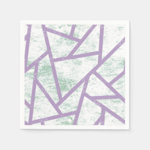 Serviette En Papier Motif en mosaïque vert clair et lavande