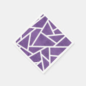 Serviette En Papier Motif en mosaïque violette et blanche (Coin)