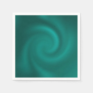 Serviette En Papier Motif en spirale verte et turquoise.