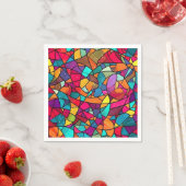 Serviette En Papier Motif en verre tendu (En situation)