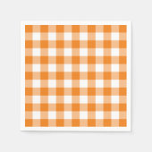 Serviette En Papier Motif En vichy chèque orange classique (Devant)