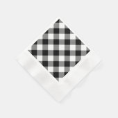 Serviette En Papier Motif En vichy noir (Coin)