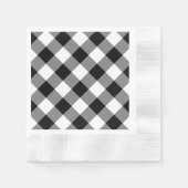 Serviette En Papier Motif En vichy noir (Devant)