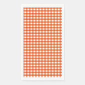 Serviette En Papier Motif En vichy orange et blanc (Devant)