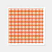 Serviette En Papier Motif En vichy orange et blanc (Devant)