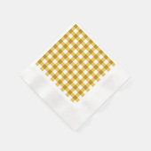 Serviette En Papier Motif En vichy Vérificateur Jaune Et Blanc (Coin)
