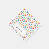 Serviette En Papier Motif enseignant Coloré (Coin)