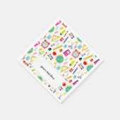 Serviette En Papier Motif enseignant Coloré (Coin)