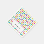 Serviette En Papier Motif enseignant Coloré (Coin)