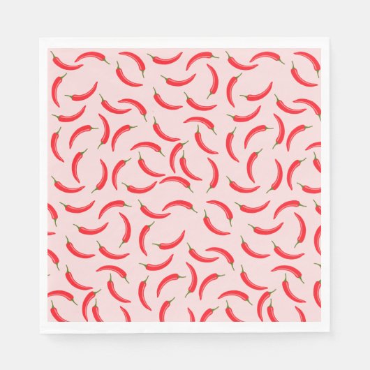 Serviette En Papier Motif épicé Red Chili (Devant)