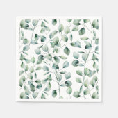 Serviette En Papier Motif Eucalyptus aquarelle (Devant)