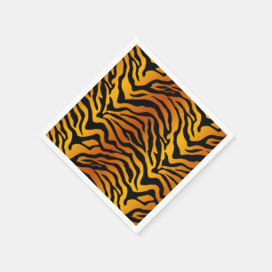 Serviette En Papier motif exotique de tigre du Bengale 