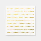Serviette En Papier Motif Faux Gold Foil White Flèches (Devant)