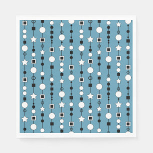Serviette En Papier Motif festif avec perles enfilées et étoile de bij