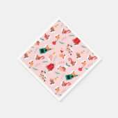 Serviette En Papier Motif Festif des Mains de Vacances (Coin)