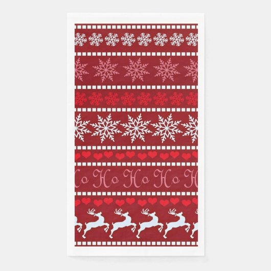 Serviette En Papier Motif Festif Noël Snowflake (Devant)