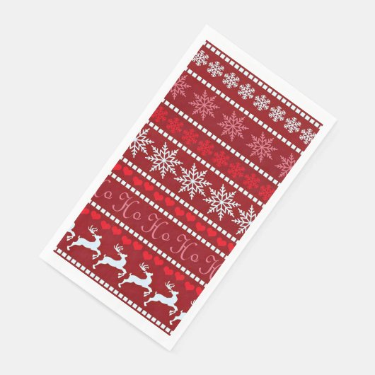 Serviette En Papier Motif Festif Noël Snowflake (Coin)