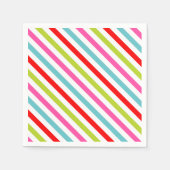 Serviette En Papier Motif Festif - Retro Holiday Stripes (Devant)