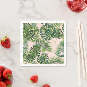 Serviette En Papier motif feuille (En situation)