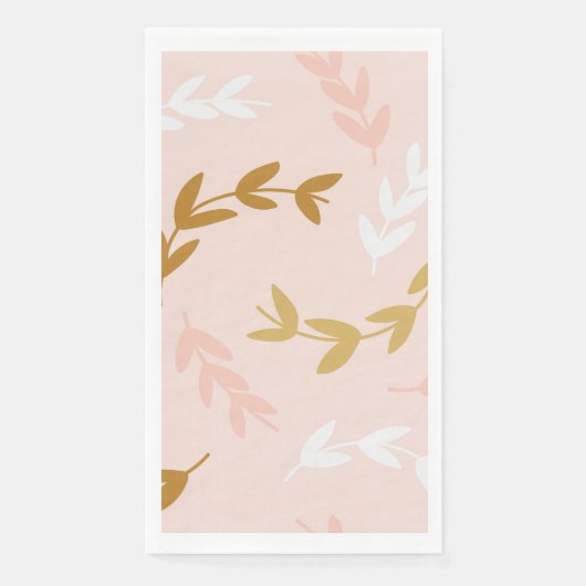 SERVIETTE EN PAPIER MOTIF FEUILLE 4 (Devant)