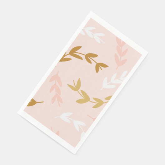SERVIETTE EN PAPIER MOTIF FEUILLE 4 (Coin)