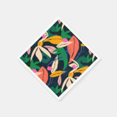 Serviette En Papier Motif feuille coloré (Coin)