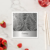 Serviette En Papier Motif Feuille d'argent personnalisé 2 (En situation)