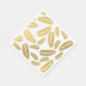 Serviette En Papier Motif Feuille Faux Gold Palm (Coin)