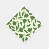 Serviette En Papier Motif Feuille Green Spinach (Coin)