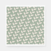 Serviette En Papier Motif feuille les années 70 rétro (Devant)