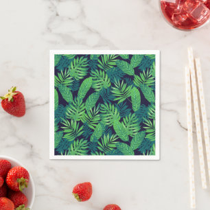 Serviette En Papier Motif Feuille tropical
