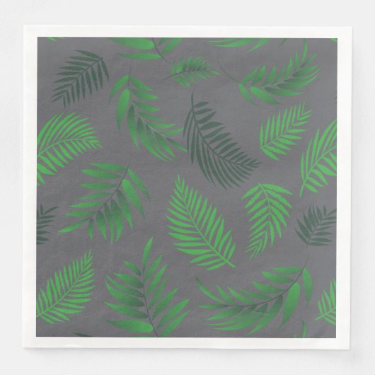 Serviette En Papier Motif Feuille tropical 13 (Devant)