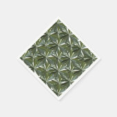 Serviette En Papier Motif Feuille vert (Coin)