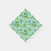 Serviette En Papier motif Feuille vert 3D 01x4 LBlue BG (Coin)