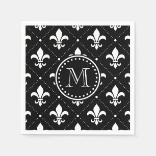 Serviette En Papier Motif Fleur De Lis